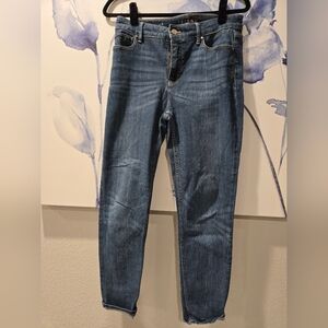 White House Black Market Blue Skinny Crop Jeans